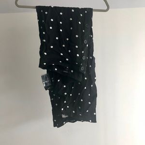 Black polkadot maxi skirt